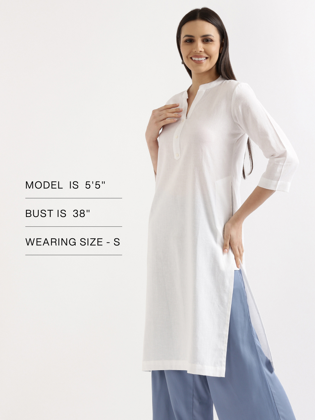 Breezy White Linen Kurta