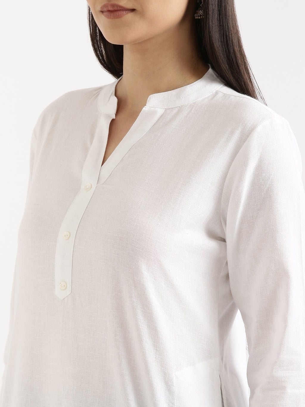 Breezy White Linen Kurta