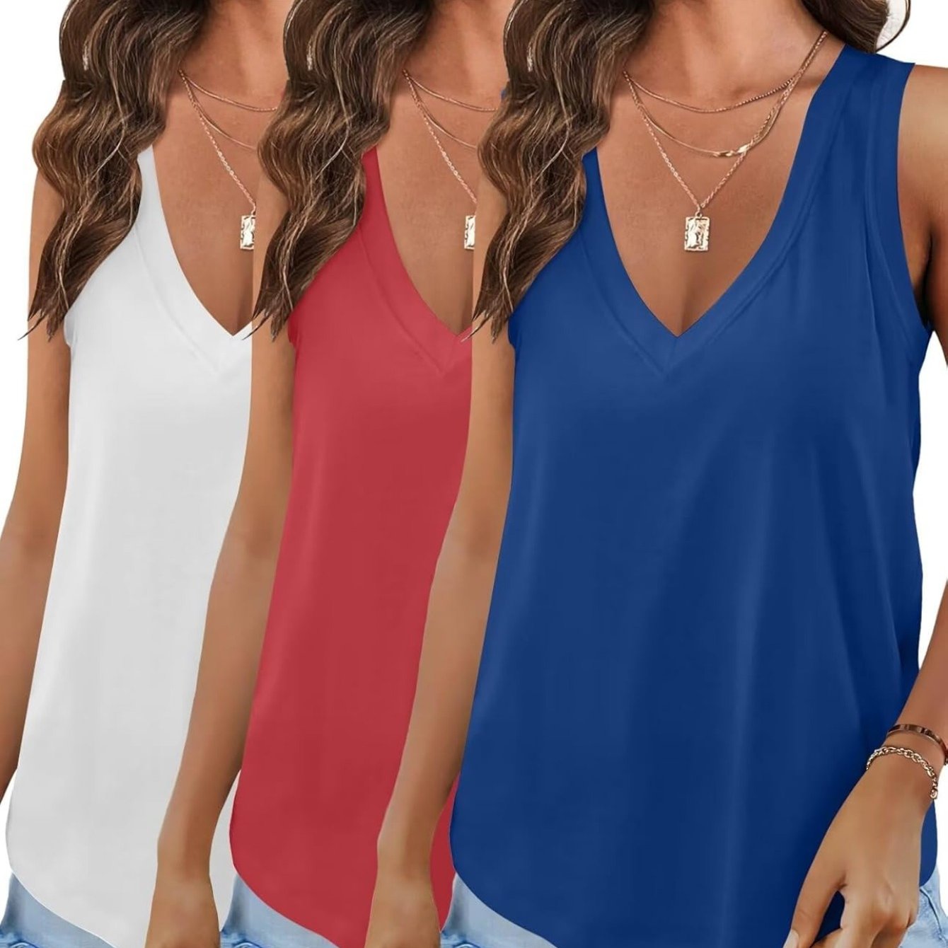 Versatile V-Neck Tank Tops