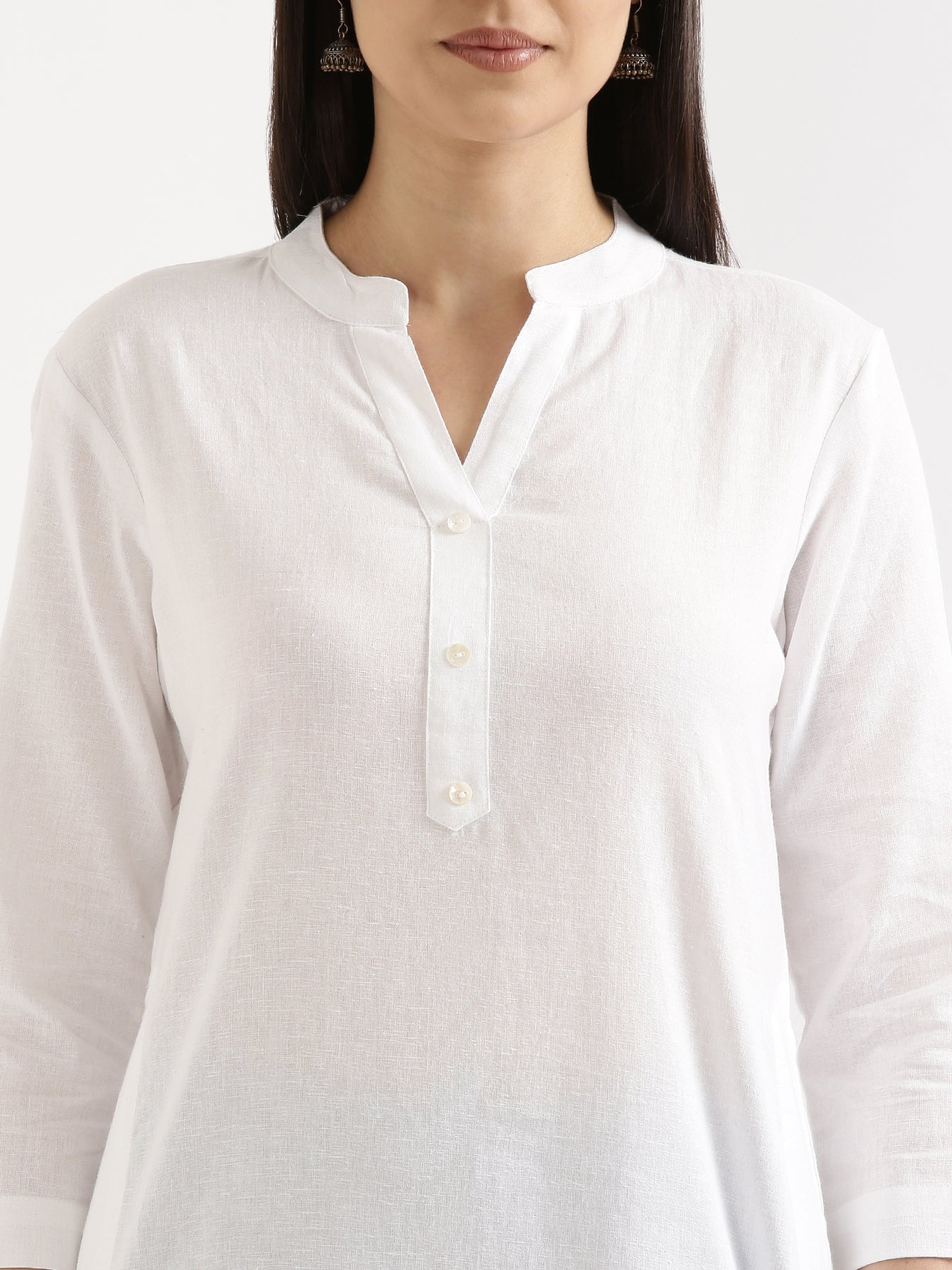 Breezy White Linen Kurta