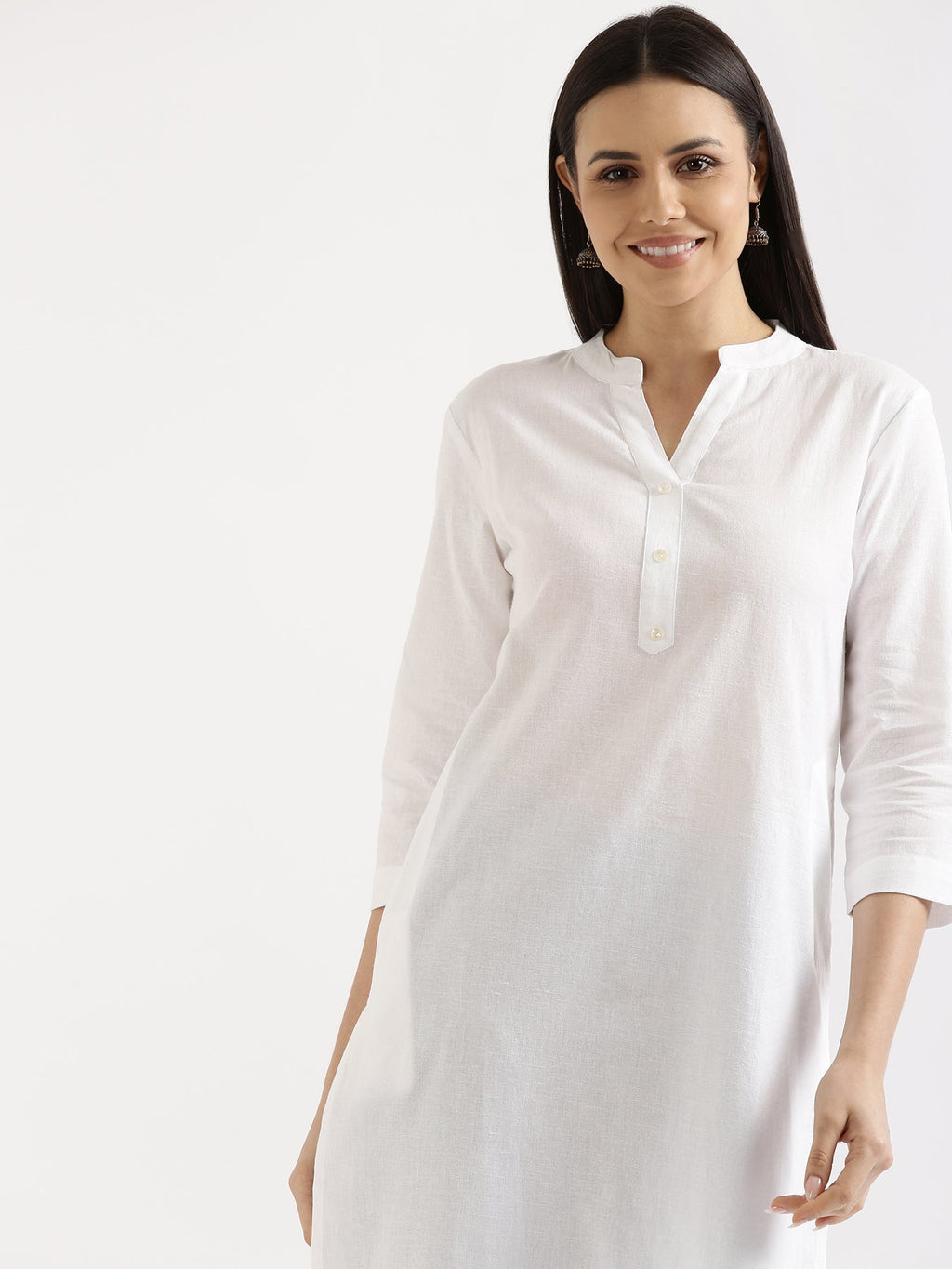 Breezy White Linen Kurta