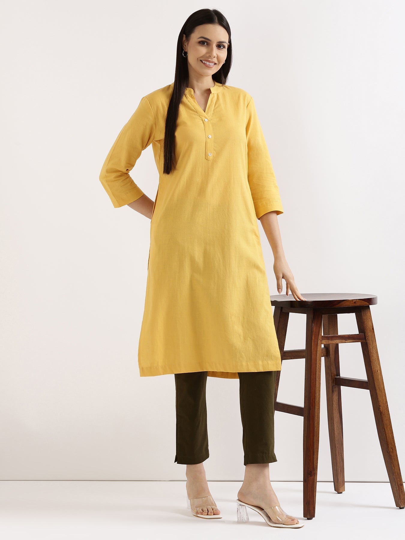 Breezy Linen Long Kurta