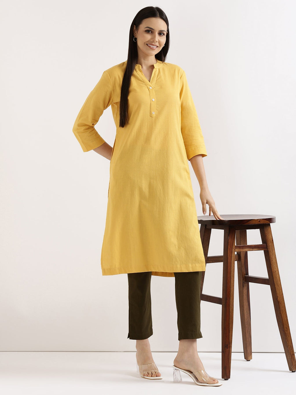 Breezy Linen Long Kurta