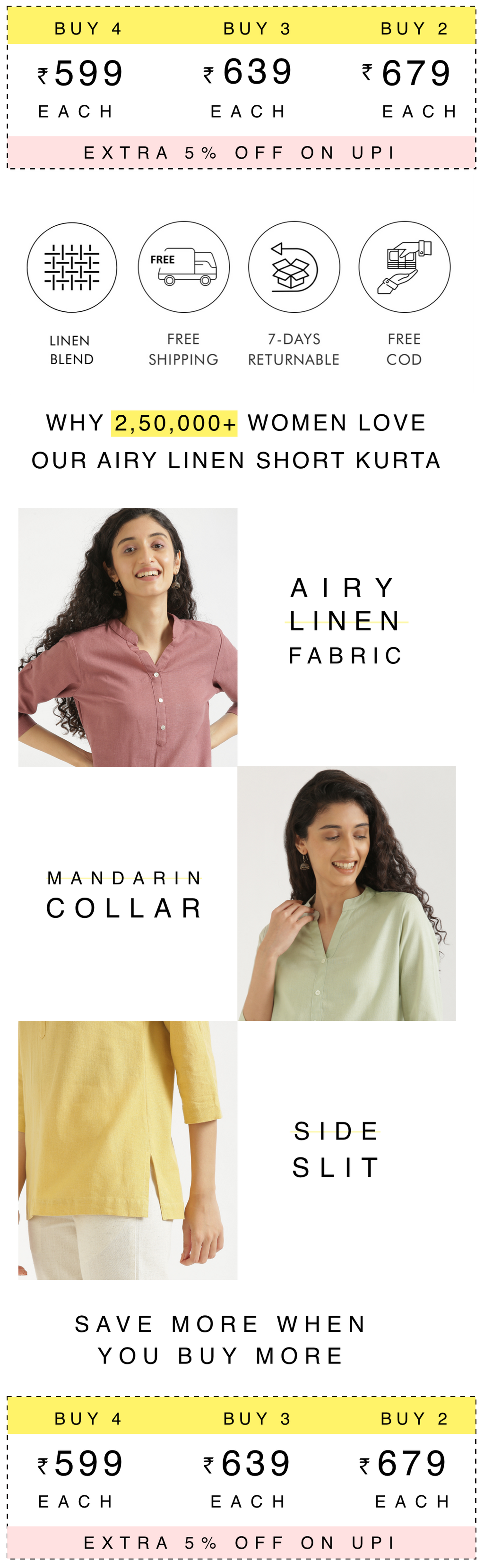 Rose Taupe Linen Kurta