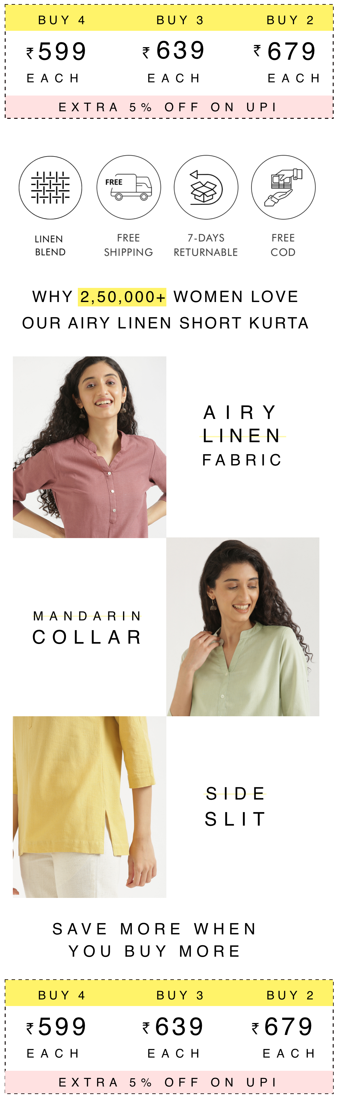 Rose Taupe Linen Kurta