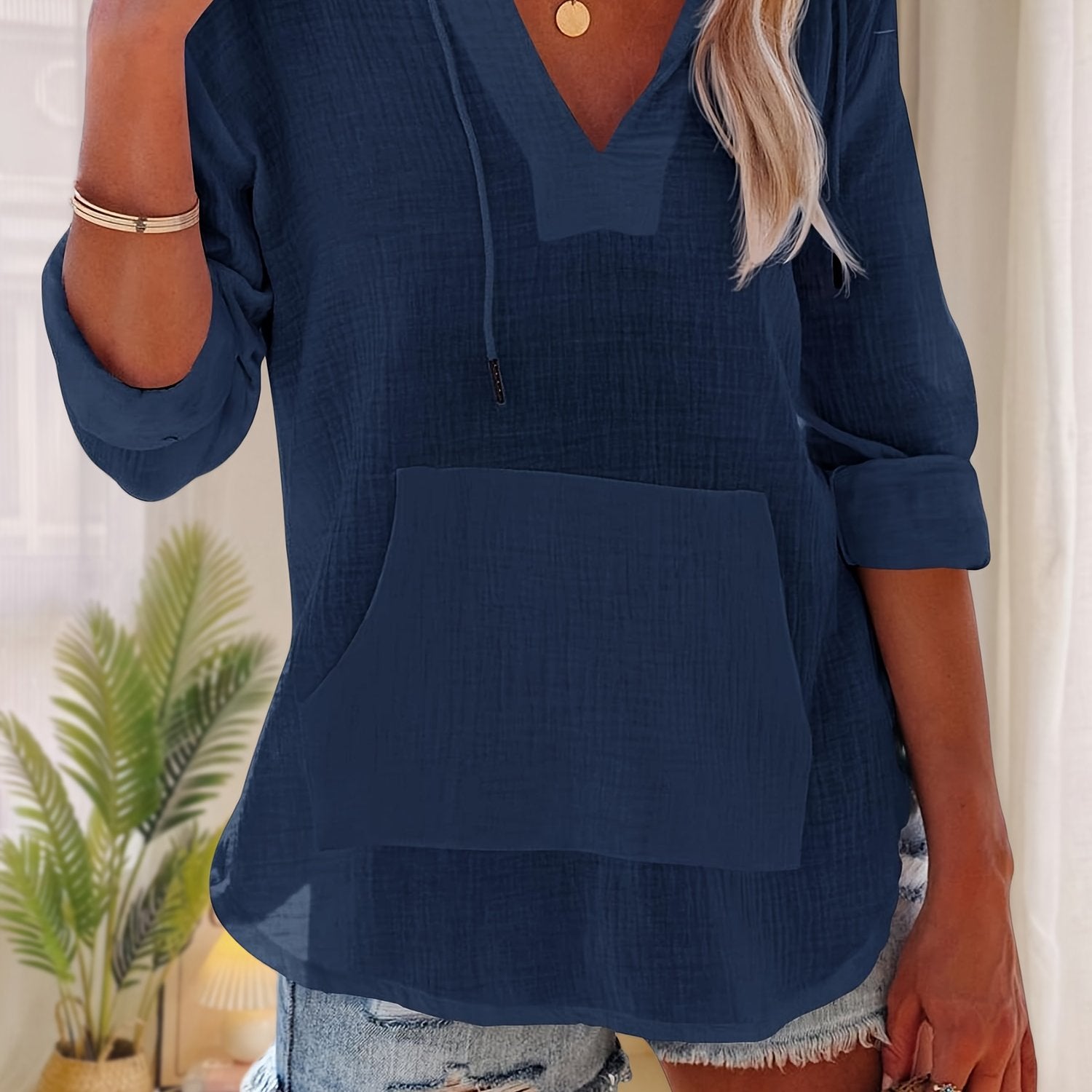 Beach Breeze V-Neck Hoodie