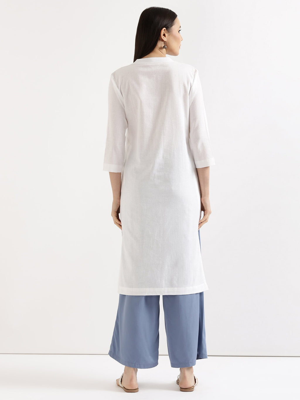 Breezy White Linen Kurta