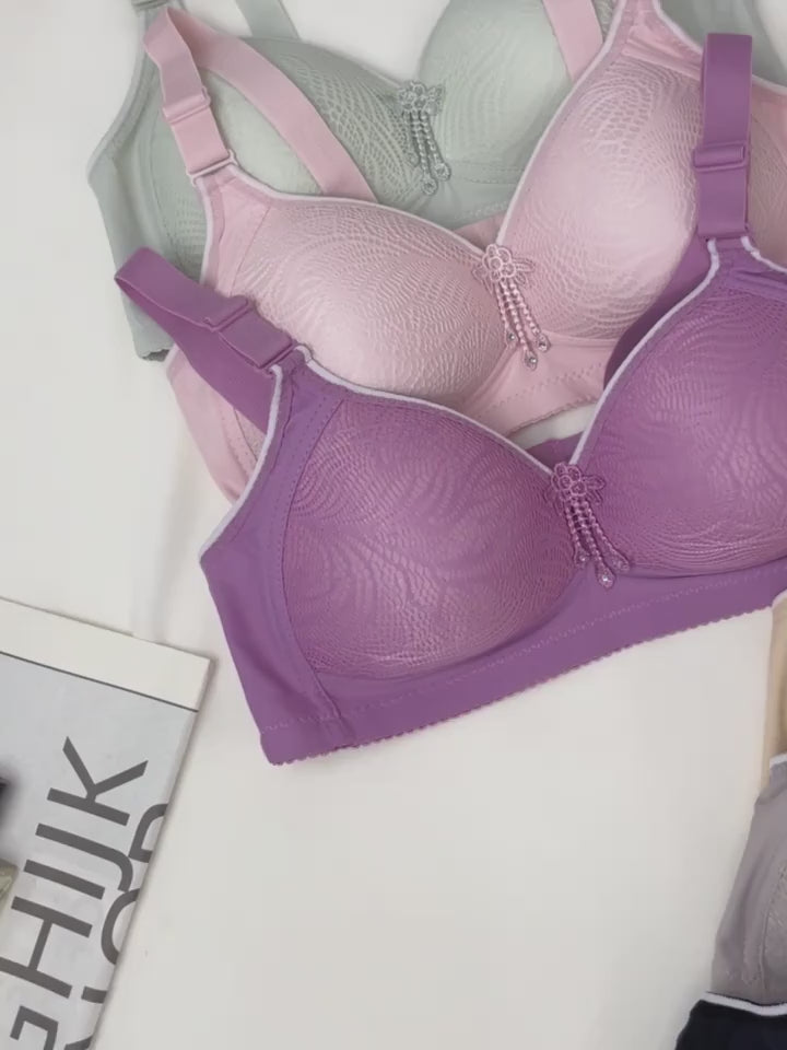 6pcs Women's Floral Lace Push-Up Bras(pack of 6)