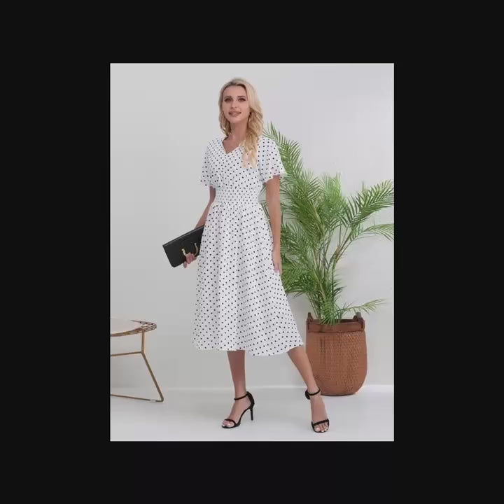 Grace Loop – Elegant Printed Casual Dress for Women