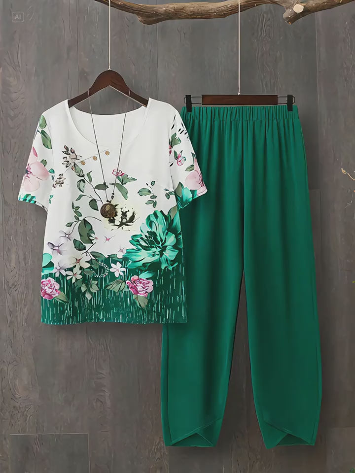 Chill Mode Co-Ord Set Half Sleeve T-shirt & Straight Leg Pant